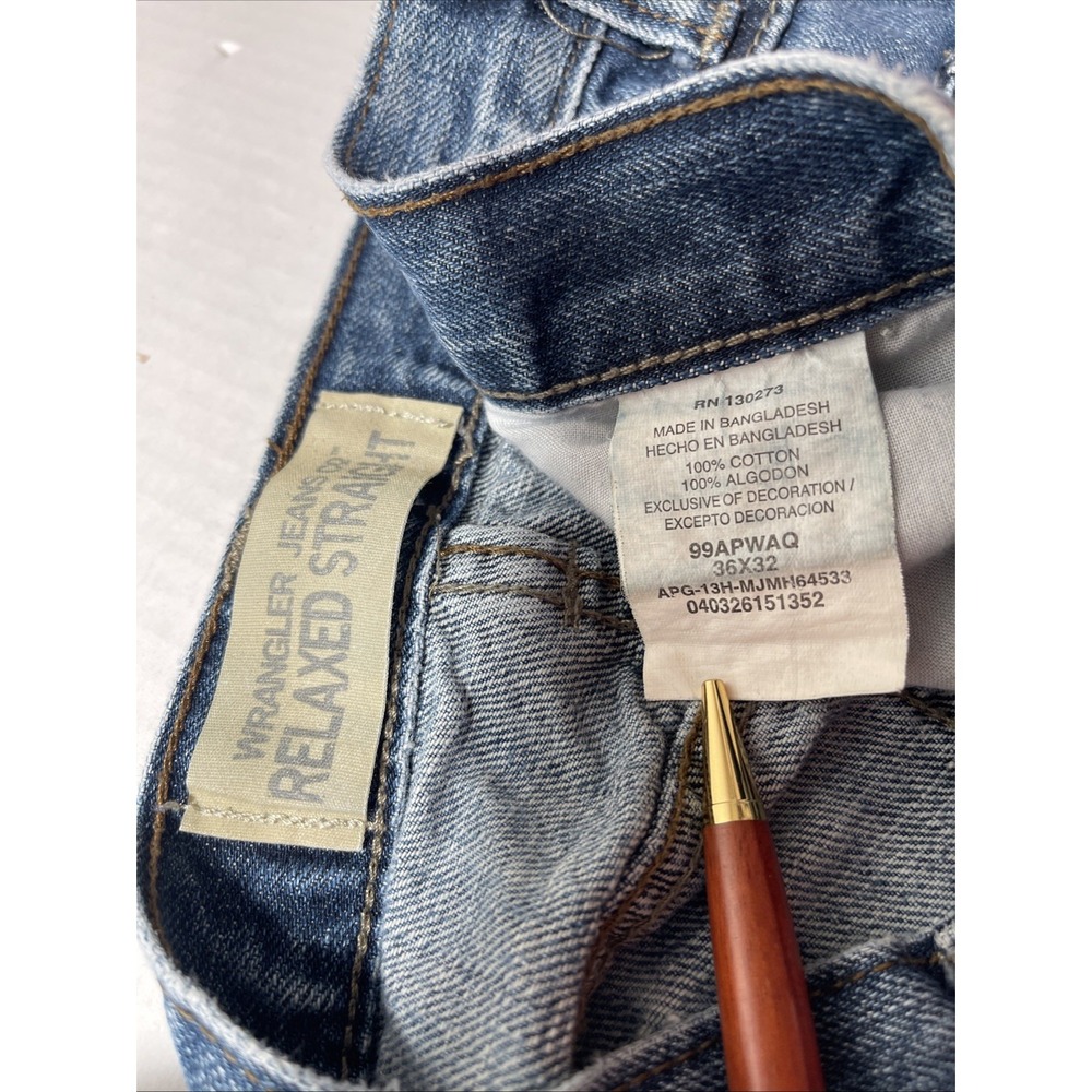 Vintage Wrangler Relaxed Straight Jeans Mens 36x31 Cowboy Work Western Chore - Picture 2 of 9